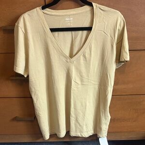 Madewell Sage Green V-Neck T-Shirt